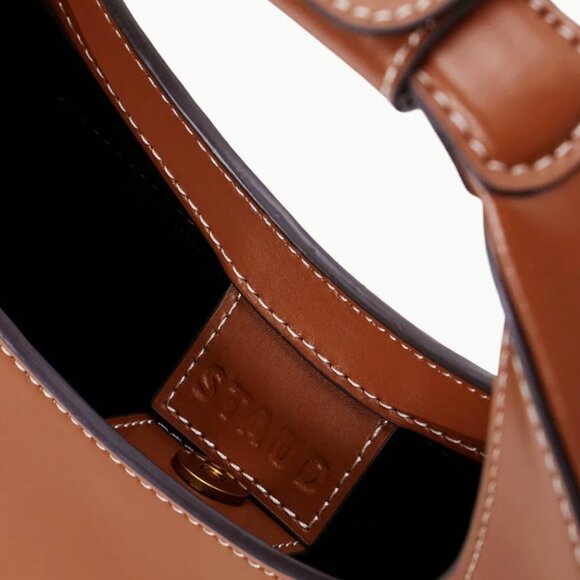 Staud Mini Moon Bag in Tan - Picture 4 of 10